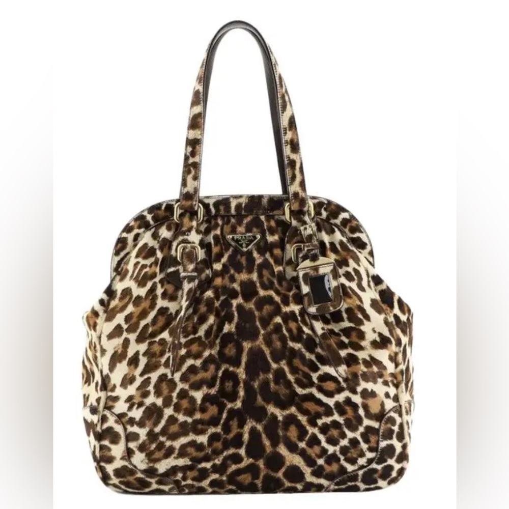 Prada Authentic Frame Bag Cavallino Calf Hair Large